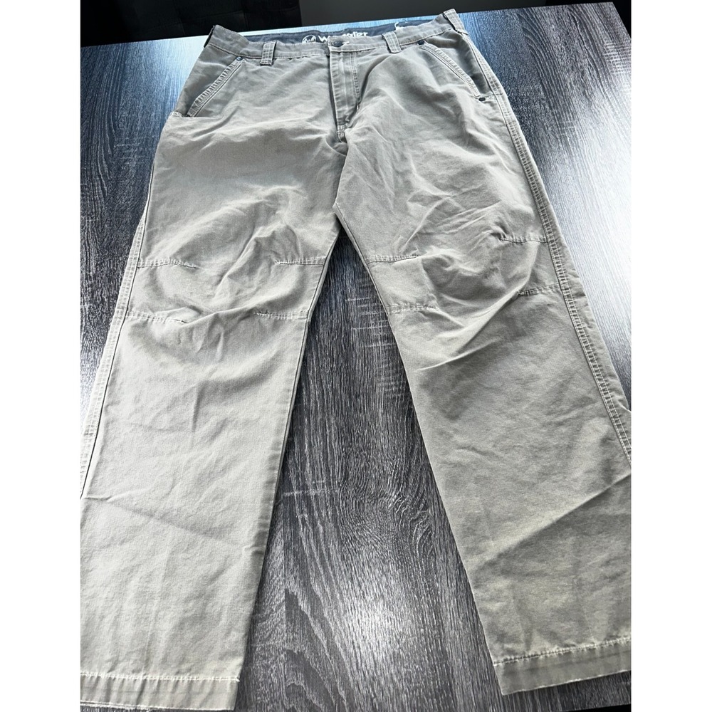 Wrangler Outdoor Series Gray Cargo Utility Hiking Work Pants Durable  36x30